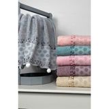 A.Z.H. (6.Lı Set) Annem Orkidem El Işi Ponponlu Jakarlı 50 x 90 cm . Bukle Dokulu El, Yüz Havlusu - 50 x 90 cm - Çok Renkli