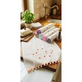 A.Z.H. Annem 30X50 Cm. Çeyizlik (6'lı Set) Kalp Nakışlı Ponponlu Bukle Lüks Havlu Seti - 30 × 50 cm - Krem