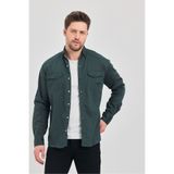 a02teks Erkek Gömlek Slim Fit Dar Kesim Pamuklu Erkek Kot Gömlek