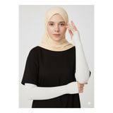 a02teks Pratik Tesettür Kolluk Penye Namaz Kolluğu Düz Beyaz