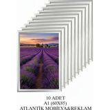 A1 (60X85) Gri Alüminyum Çerçeve Açılır Kapanır Gönye Köşe 25MM 10 Adet