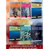 A1 + A2 + B1 + B2 + C1 + C2 Almanca Okuma Kitapları 6'lı Set | Türkçe Çevirili