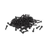 A15061900UX0307 2 mm x 10 mm Tam Dişli Altıgen Başlı Kendinden Vuran Vidalar Siyah (100'LÜ Paket) - standart