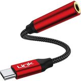 A195 Type-C - 3.5mm Jack Kulaklık Dönüştürücü Kırmızı