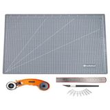A2 Kesim Altlığı Çift Taraflı Hobi Cutting Mat Kesim Matı Set 60 x 45 cm (GRİ)