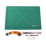 A2 Kesim Altlığı Çift Taraflı Hobi Cutting Mat Kesim Matı Set 60 x 45 cm (YEŞİL)