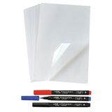 A3 Asetat Kağıdı 25 Adet Pvc Ve Asetat Kalemi S Siyah Mavi Kırmızı 1 Paket Fotokopi Asetatı Şeffaf Transparan 100 Mikron