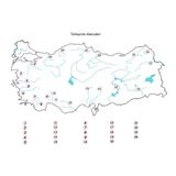 A3 Boy Dilsiz Türkiyenin Akarsuları Haritası Renksiz 10 Adet