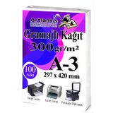 A3 Gramajlı Fotokopi Kağıdı 100 Adet 300 Gr Sertifika Kağıdı Kalın Kağıt Baskı Tüm Yazıcılara Uyumlu 29.7X42cm Ofis Büro