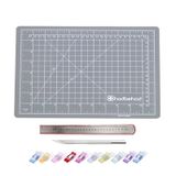 A3 Gri Renk Çift Taraflı Hobi Kesim Matı Tablası Set 45CMX30CM