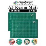 A3 Kesim Matı 2 Adet 30X45 Cm Çift Taraflı Çizim Matı Kesim Altlığı Kesme Madı Kesim Tablası Proje Etkinlik