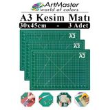 A3 Kesim Matı 3 Adet 30X45 Cm Çift Taraflı Çizim Matı Kesim Altlığı Kesme Madı Kesim Tablası Proje Etkinlik