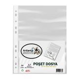 A3 Poşet Dosya Dik 30 Lu Şeffaf Föy Dosya 1 Paket Ofis Okul Büro Kenarı Delikli Poşet Dosya