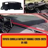 A3D Torpido Koruma Toyota Corolla 2019+ Hayalet Ekran Ön Göğüs / Panel / Torpido Koruması - Kılıfı - Halısı