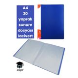 A4 20 Yaprak Sunum Dosyası Lacivert