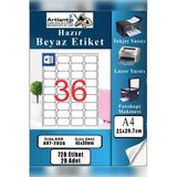 A4 36 Lı Hazır Etiket 45X30 Mm 20 Sayfa 1 Paket 36 Lı Kendinden Yapışkanlı Fotokopi Lazer İnkjet Kağıdı Yazıcılar İçin