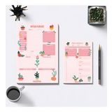 A4 - A5 Planlayıcı Set, Haftalık Planlayıcı, Yemek Planlayıcı, Memopad, Bloknot, To Do List,