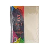A4 Boy 4+1 Ayracli Defter Dersane Defteri (4 Kareli 1 Cizgili)125 Yaprak Udep