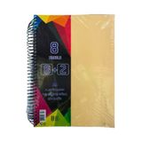 A4 Boy 6+2 Ayraçlı Defter Dersane Defteri (6 Kareli 2 Çizgili) 200 Yaprak 8 Bölümlü Udep