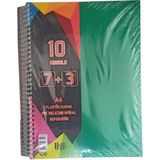 a4 boy 7+3 ayraçlı defter dersane defteri (7 kareli 3 çizgili ) 250 yaprak 10 bölümlü udep - Yeşil - 1 Adet