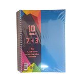 A4 Boy 7+3 Ayracli Defter Dersane Defteri (7 Kareli 3 Cizgili)250 Yaprak 10 Bolumlu Udep