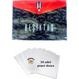 A4 Boy Çıt Çıt Ödev Dosyası +10\' Lu Poşet Dosya 1 Set - 1 Adet - Siyah