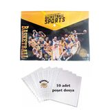 A4 Boy Çıt Çıt Ödev Dosyası +10' Lu Poşet Dosya Basketbool