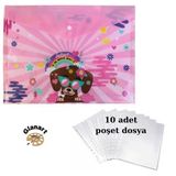 A4 Boy Çıt Çıt Ödev Dosyası +10' Lu Poşet Dosya Köpekcik
