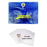 A4 Boy Çıt Çıt Ödev Dosyası +10' Lu Poşet Dosya Lacivert