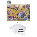 A4 Boy Çıt Çıt Ödev Dosyası +10' Lu Poşet Dosya Lucky Bara