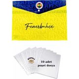 A4 Boy Çıt Çıt Ödev Dosyası +10\' Lu Poşet Dosya Sarı - 1 Adet