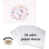 A4 Boy Çıt Çıt Ödev Dosyası +10' Lu Poşet Dosya