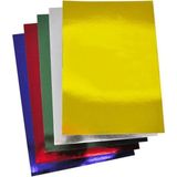 A4 Boy Metalik Fon Kartonu Aynalı Karton 20X30 cm 10 Lu 1 Paket 200 gr x 2 mm - 1 Adet - Çok Renkli