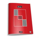 A4 Boy Plastik Kapak 40 Yaprak Kareli Defter Kenarı Kırmızı Çizgili 1 Adet Newstyle
