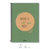 A4 Defter Düz 200 syf Yeşil Eco