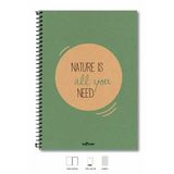 A4 Defter Kareli 200 syf Yeşil Eco