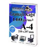 A4 Gramajlı Fotokopi Kağıdı 100 Adet 160 Gr Sertifika Kağıdı Kalın Kağıt Baskı Tüm Yazıcılara Uyumlu 21X29.7cm Ofis Büro