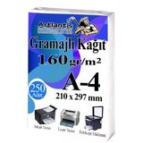 A4 Gramajlı Fotokopi Kağıdı 250 Adet 160 Gr Sertifika Kağıdı Kalın Kağıt Baskı Tüm Yazıcılara Uyumlu 21X29.7cm Ofis Büro