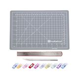 A4 Gri Renk Çift Taraflı Hobi Kesim Matı Tablası Set 30cmx22cm