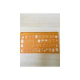 A4 Harf ve Rakam Şablonu Cetveli, Turuncu, Plastik, 21X29,7 Cm, Büyük Harf, Rakam ve Semboller - Çok Renkli - Standart - Genel