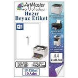 A4 Hazır Beyaz Etiket 199.6X289.1mm 10 Sayfa 1 Paket Kendinden Yapışkanlı Fotokopi Lazer İnkjet Kağıdı Yazıcılara Uyumlu