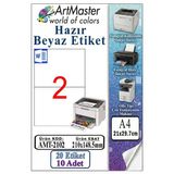 A4 Hazır Beyaz Etiket 210X148.5mm 10 Sayfa 1 Paket 2 Li Kendinden Yapışkanlı Fotokopi Lazer İnkjet Kağıdı Yazıcılar İçin