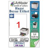 A4 Hazır Beyaz Etiket 210X297mm 100 Sayfa 1 Paket Kendinden Yapışkanlı Fotokopi Lazer İnkjet Kağıdı Yazıcılar İle Uyumlu