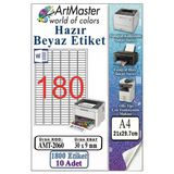 A4 Hazır Beyaz Etiket 30X9mm 10 Sayfa 1 Paket 180 Li Yapışkanlı Fotokopi Lazer İnkjet Kağıdı Yazıcılar İçin Uyumlu