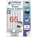 A4 Hazır Beyaz Etiket 38.1X21.2mm 10 Sayfa 1 Paket 65 Li Kendinden Yapışkanlı Fotokopi Lazer İnkjet Kağıdı Yazıcılar