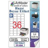 A4 Hazır Beyaz Etiket 45X30mm 10 Sayfa 1 Paket 36 Lı Kendinden Yapışkanlı Fotokopi Lazer İnkjet Kağıdı Yazıcılarla Uyuml