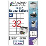 A4 Hazır Beyaz Etiket 52.5X35mm 10 Sayfa 1 Paket 32 Li Kendinden Yapışkanlı Fotokopi Lazer İnkjet Kağıdı Yazıcılar İçin
