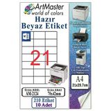 A4 Hazır Beyaz Etiket 70X42mm 10 Sayfa 1 Paket 21 Li Kendinden Yapışkanlı Fotokopi Lazer İnkjet Kağıdı Yazıcılar İçin