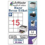 A4 Hazır Beyaz Etiket 70X56mm 10 Sayfa 1 Paket 15 Li Kendinden Yapışkanlı Fotokopi Lazer İnkjet Kağıdı Yazıcılar İçin