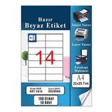 A4 Hazır Etiket 105X40 Mm 10 Sayfa 1 Paket 14 Lü Kendinden Yapışkanlı Fotokopi Lazer İnkjet Kağıdı Yazıcılar İçin Uyumlu